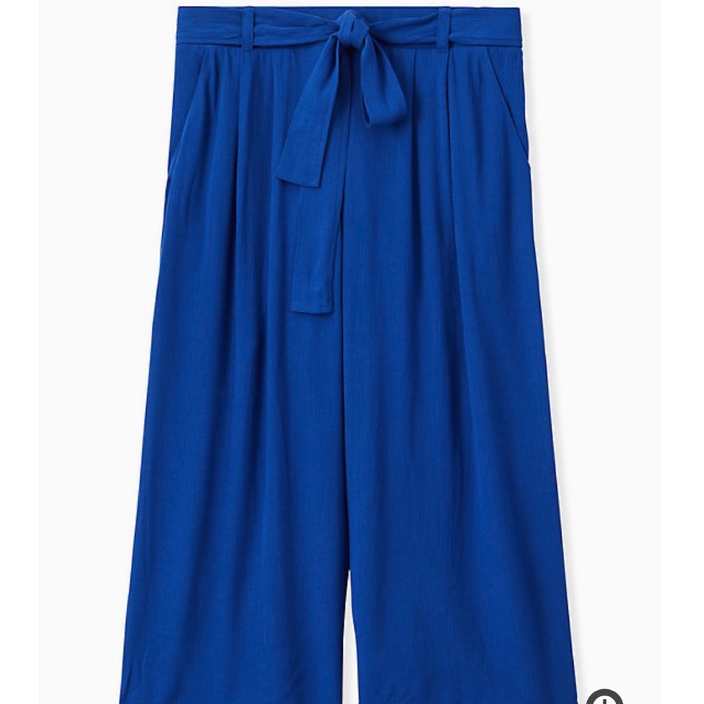 Torrid Sapphire Blue Crinkled Gauze Culottes